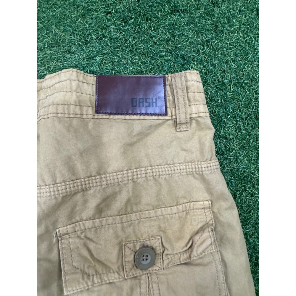 DASH American Designers Mens Khaki Cargo Shorts Size 36 Tan Cotton Multi Pocket - Picture 7 of 7